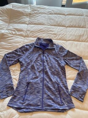 Women’s Purple Space-Dye Full-Zip Athletic Jacket